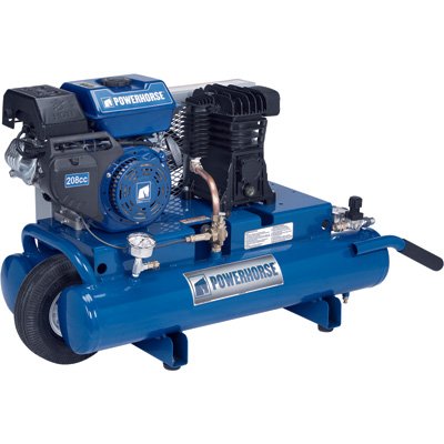 - Powerhorse Gas Twin Tank Air Compressor - 208cc Engine, 8 Gallon