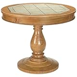 IMAGE OF Bryson Round Breakfast Pedestal Dining Table by Broyhill - Warm Pine Finish (4933-520)
