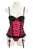 #3: Pink And Black Leopard Bustier Set thumb