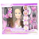 Dolls Head Hair Styling Model and Accesories its a girls world (Colours may Vary)