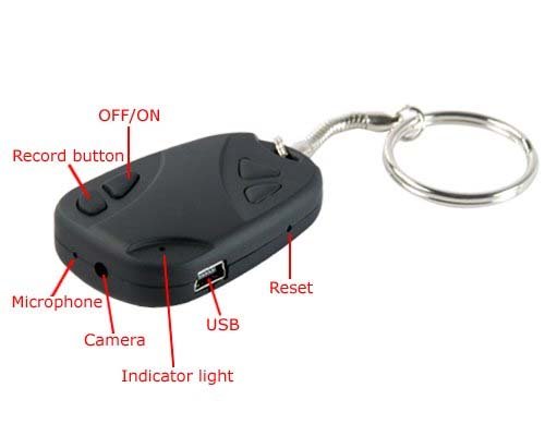 Pinecom CK808 Car Key Fob Pinhole Camera 