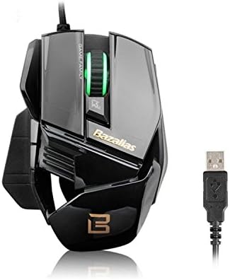 Hamaker ZELOTES 2015 New LED Gaming Mouse 2400 DPI Wired USB Optical Mice for PC and Mac, 6 Programmable Buttons, Omron Micro Switches (G-Black)