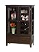 Coaster Virginia Bar Cabinet with Glass Doors and Wine Rack in Dark Cappuccino