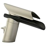 La Toscana 73PW211LZ Morgana Single Handle Lavatory Faucet with Wenge Spout, Brushed Nickel