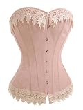 Corset Buy Angelic Overbust Beige Polyester Beautiful Overbust Fashion Corset