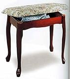 Cherry Vanity Stool Bedroom Wood Storage Bench