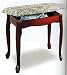 Coaster Queen Anne Style Vanity Stool with Storage, Cherry Wood Finish