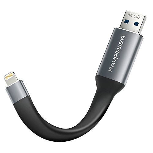 Iphone lightning flash drive 64gb usb 3.0 adapter, ravpower 2 in …