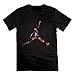 HTAD Men's Michael Jordan Space Jam Logo Short Sleeve T-shirt Black Size XL
