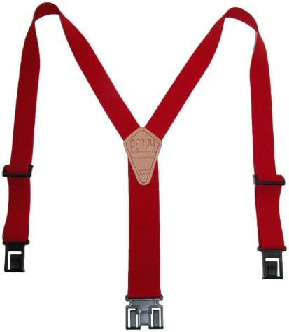 Perry Suspenders Mens Elastic Hook End 1 1/2 Inch Suspenders (Tall Available)
