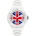 Ice-Watch - WO.UK.S.S.12 - World Royaume Uni - Montre Femme - Quartz Analogique - Cadran - Bracelet Silicone Blanc