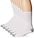 PEDS Men's 6 Pack Cushion Crew Socks with Coolmax