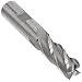 YG-1 E2039 Cobalt Steel Square Nose End Mills, Inch, Weldon Shank, Uncoated (Bright) Finish, 30 Degree Helix, For Use With Steel/Steel Alloys