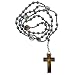 HERMATITE ROSARY WITH PHOTOGRAPHS - 24 IN NECKLACE - 6 MM BEADS