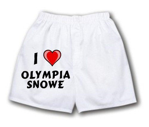 Travel Gear Bag White Boxer Short with I Love Olympia Snowe