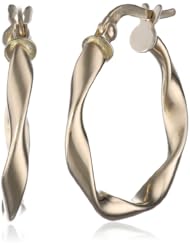 14k Italian Yellow Gold 10mm Twisted Hoop Earrings