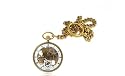 Catorex Men's La Pautele 18k Plated Brass Skeletal Dial Pocket Watch