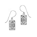 Sterling Silver Celtic Rectangle Drop Earrings