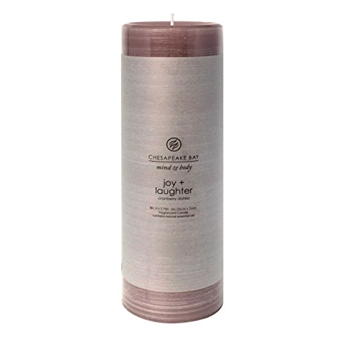 Chesapeake Bay Candle Mind & Body Collection Large Pillar Candle, Joy + Laughter
