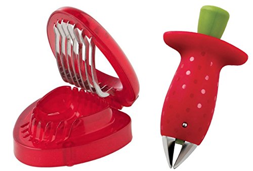 Strawberry Huller and Slicer Combo Set – The ONLY Strawberry Huller and Slicer Combo Set Sold That Comes with 100% Money Back Guarantee. This Tool and Gadget Comes with a Money Back Guarantee If You’re Not Completely Happy! Perfect for Hulling and Slicing Strawberries for Parties, Luncheons or Manual Juicers. A Perfect Item for Your Mandolines & Slicers Kitchen Collection.