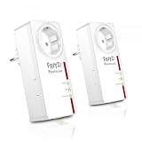 AVM FRITZ! Powerline 520E Gigabit-LAN Anschluss (500 Mbits) Mit Steckdose und Adapter