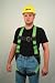 Duraflex Stretchable Harnesses Tongue Buckle Leg Straps; Pull Free Lanyard Rings, E650 4/ugn
