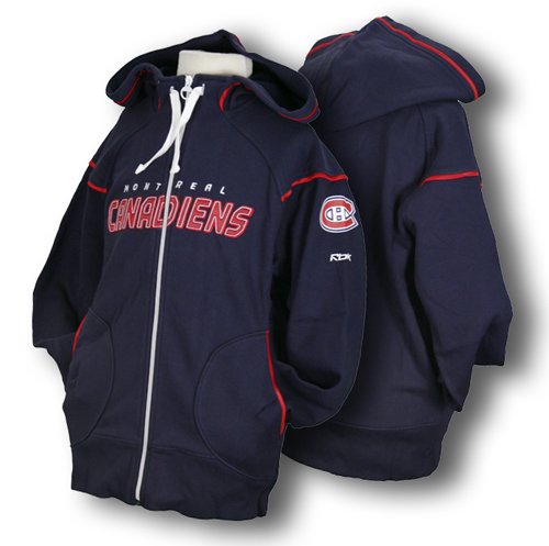 Montreal Canadiens NHL Womens Dazzle Trim Hoodie, Hooded Fleece Jacket, Navy
