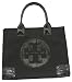 Tory Burch Nylon Python Ella Logo Tote Black
