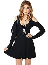 Sexy Strapless Long Sleeves Round Neck Club Dress 
