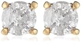 Diamond Earrings, 9ct Yellow Gold, Model 1.58.025F