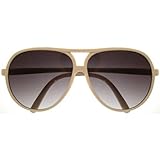 Plastic Aviator Sunglasses In White