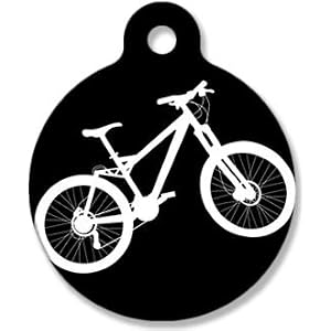 Click to buy Small Dog Carriers:  Mountain Bike Dog Pet ID Tag from Amazon!