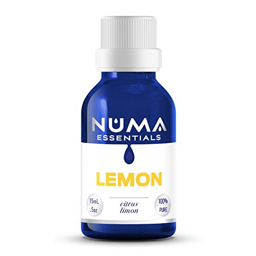 Lemon Essential Oil by Ancient Nutrition, Organic 100% Pure and Therapeutic, Add to Diffuser or Moisturizer, Uplifting and Revitalizing, 15ml