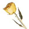 Long Stem Dipped 24k Gold Trim Yellow Rose In Gold Gift Box