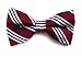 100% Silk Woven Burgundy Stripe Self-Tie Bow Tie