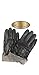 Bon Bonito Men's Rabbit Fur Lined Genuine Soft Black or Brown Leather Gloves