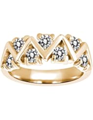0.70 Ct Round White SI1/SI2 Diamond 18K Yellow Gold Ring