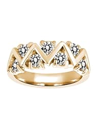 0.70 Ct Round White SI1/SI2 Diamond 18K Yellow Gold Ring