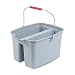 Kitchen & Housewares : (Price/EA)Brute 19-Quart Double Utility Pail, 18w x 14-1/2d x 10h, Gray Plastic