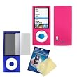 Cbus Wireless Hot Pink Silicone Case / Skin / Cover & LCD Screen Protector for Apple iPod Nano - 5th Generation