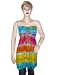 New Hot Collection Womens Bohemian Fashion Bandeaux Dress Cotton Tie Dye Tops S
