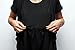 sofsy Easy Access Tie Front Nursing & Maternity Dress for Pre & Post Pregnancy (Medium, Black)