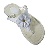 Private Label Ladies Flower Sandal, White 41yk0nNJrgL. SL160 Private Label Ladies Flower Sandal, White