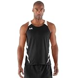 Men's UA Interval Running Singlet Tops by Under Armour Large Black : image