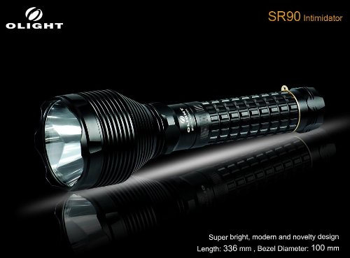 Olight SR90 Intimidator 2200 Lumens 30W Luminus SST-90 LED Flashlight Black
