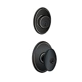 Schlage FB55N V SIE 716 WKF Wakefield Single Cylinder Siena Decorative Entry Set Knob, Aged Bronze b