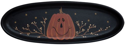 Jack & Vines Tray Halloween Decoration Pumpkin W/easel