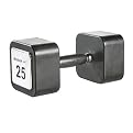 Reebok Square Rubber-Coated Chrome Dumbbell - 25 lbs.