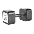 Reebok Square Rubber-Coated Chrome Dumbbell - 25 lbs.