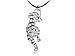Alilang Silver Tone Clear Crystal Rhinestones Animal Tiger Cord Pendant Necklace